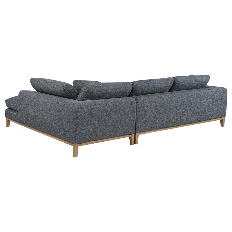  Coaster Furniture Persia 508857 Upholstered Track Arm Sectional Sofa - Grey IMAGE 3