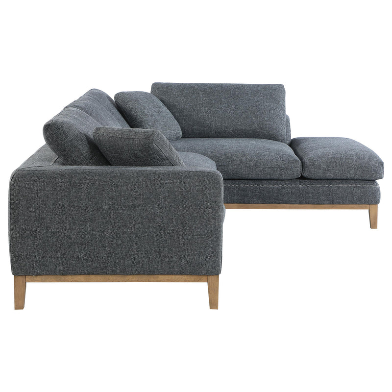  Coaster Furniture Persia 508857 Upholstered Track Arm Sectional Sofa - Grey IMAGE 4