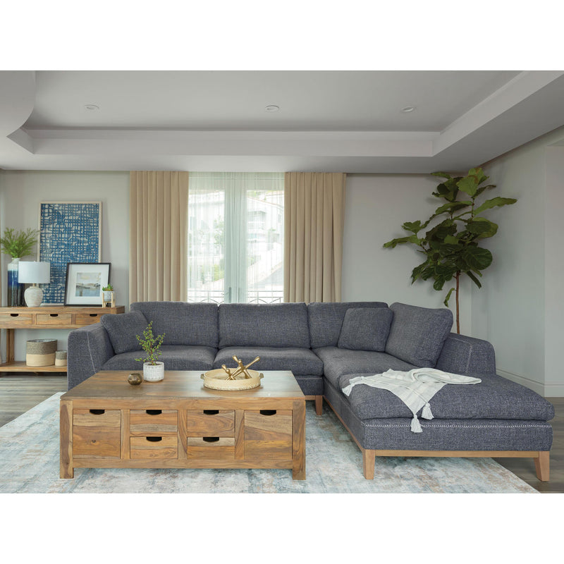  Coaster Furniture Persia 508857 Upholstered Track Arm Sectional Sofa - Grey IMAGE 5