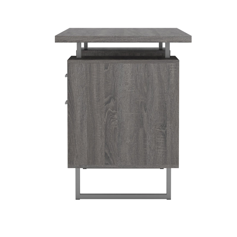  Coaster Furniture Lawtey 800521 60-inch 2-Drawer Office Computer Desk - Weathered Grey IMAGE 5