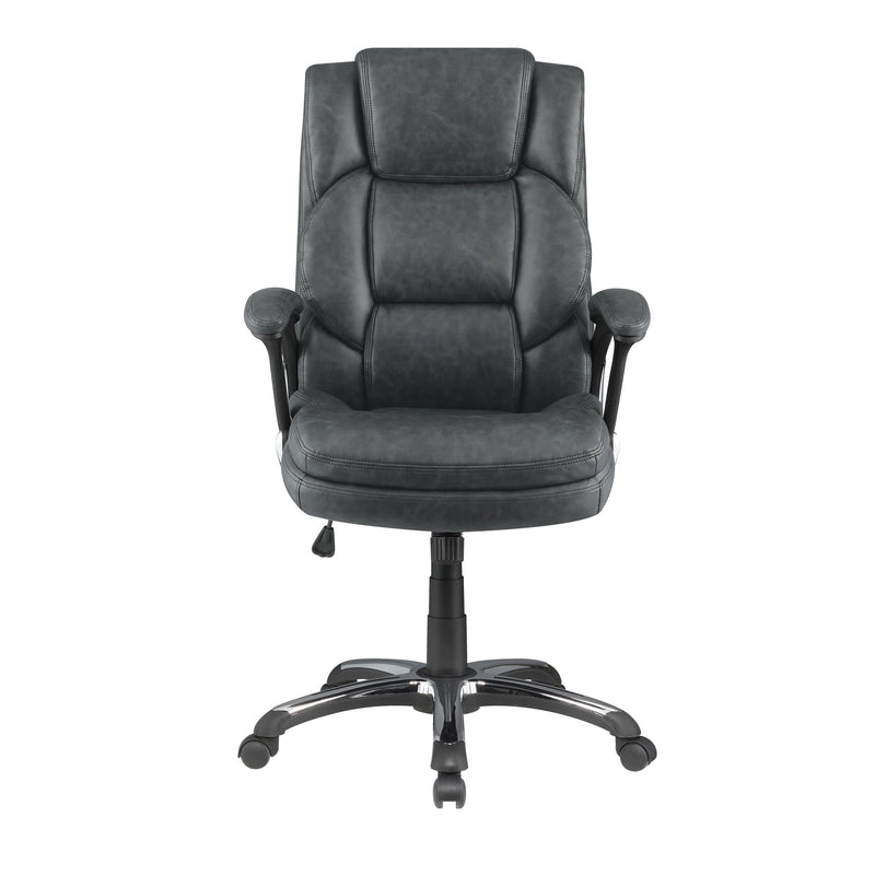  Coaster Furniture Nerris 881183 Upholstered Adjustable Home Office Desk Chair - Grey IMAGE 2