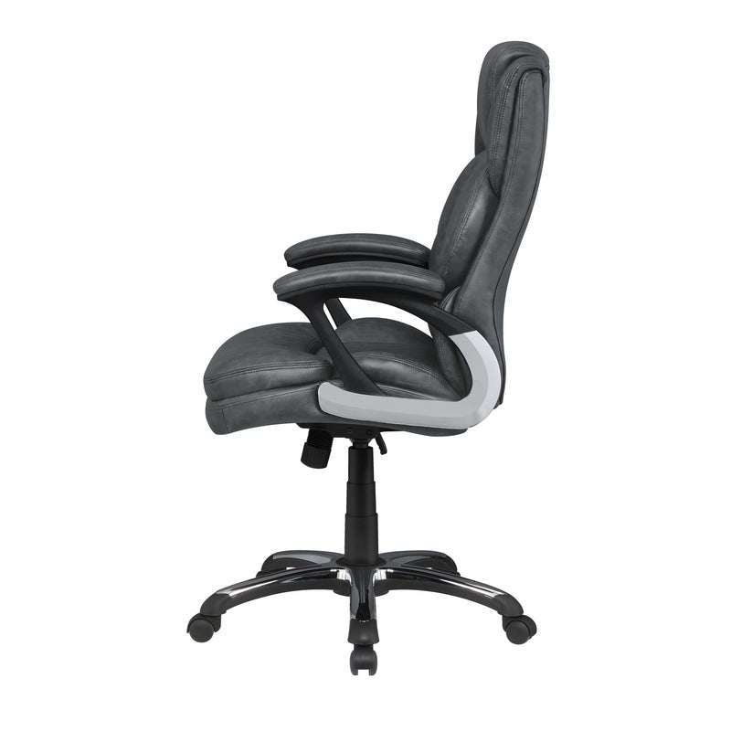  Coaster Furniture Nerris 881183 Upholstered Adjustable Home Office Desk Chair - Grey IMAGE 3