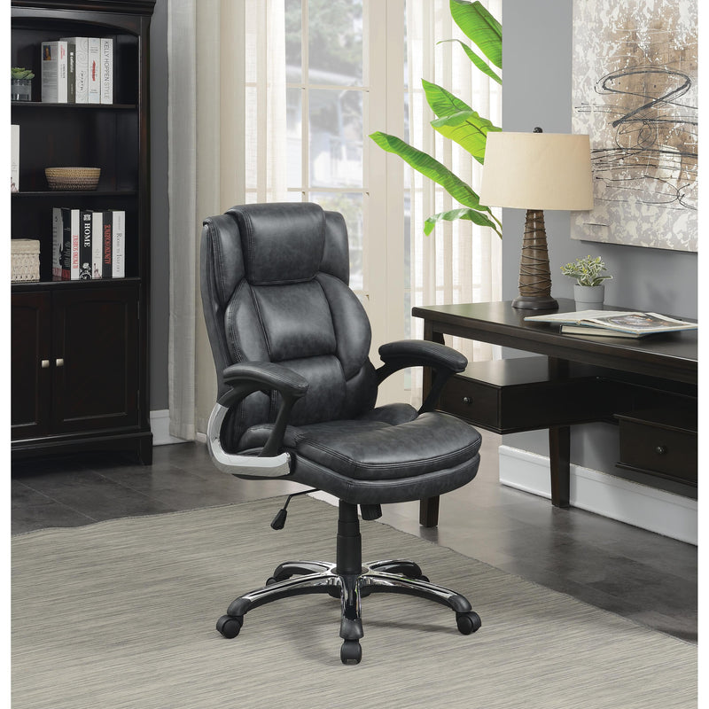  Coaster Furniture Nerris 881183 Upholstered Adjustable Home Office Desk Chair - Grey IMAGE 7