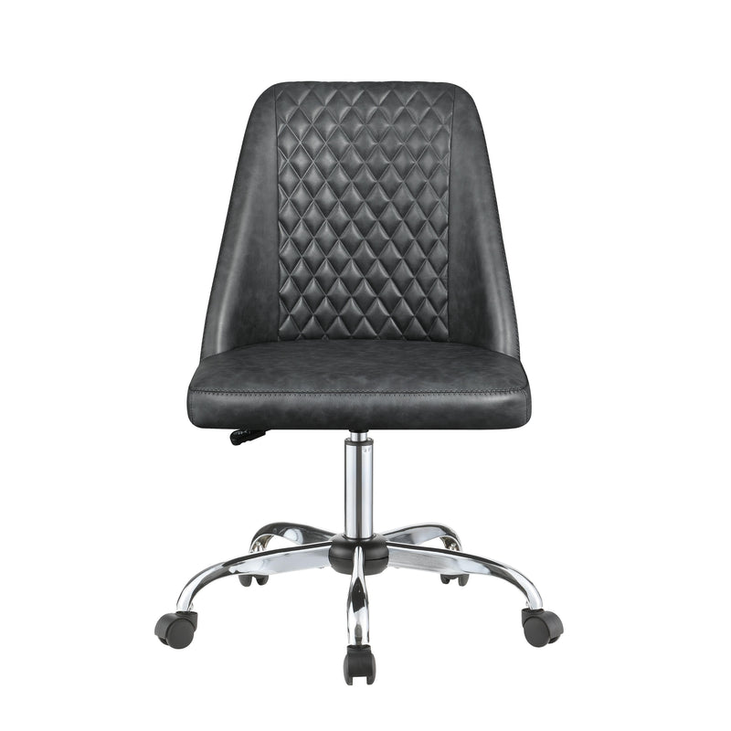  Coaster Furniture Althea 881196 Upholstered Adjustable Home Office Desk Chair - Grey IMAGE 2