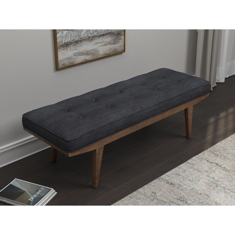  Coaster Furniture Wilson 910213 Fabric Upholstered Tufted Accent Bench - Grey IMAGE 2