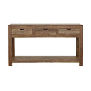  Coaster Furniture Esther 952853 3-Drawer Wood Console Table - Natural Sheesham IMAGE 1