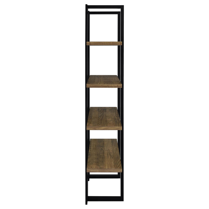  Coaster Furniture Danbrook 882036 71-inch 4-shelf Bookshelf - Black and Aged Walnut IMAGE 8