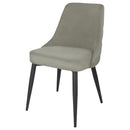  Coaster Furniture Cosmo 106044 Upholstered Dining Side Chair - Light Grey IMAGE 3