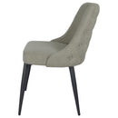  Coaster Furniture Cosmo 106044 Upholstered Dining Side Chair - Light Grey IMAGE 4