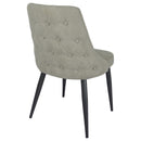  Coaster Furniture Cosmo 106044 Upholstered Dining Side Chair - Light Grey IMAGE 7