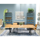 LH Imports Live Edge Dining Table with Trestle Base LOF011S IMAGE 8