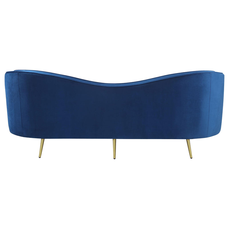  Coaster Furniture Sophia 506861 Upholstered Channel Tufted Sofa - Blue IMAGE 5