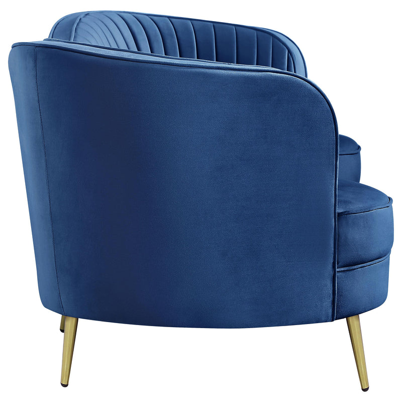  Coaster Furniture Sophia 506861 Upholstered Channel Tufted Sofa - Blue IMAGE 6
