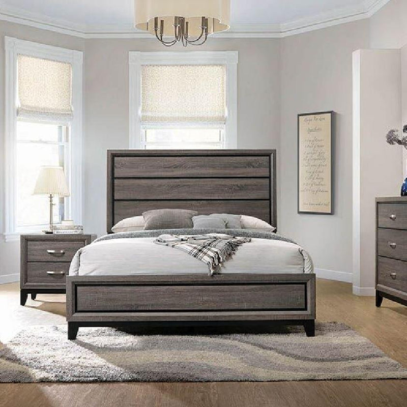  Coaster Furniture Watson 212421KW Wood California King Panel Bed - Grey Oak IMAGE 6