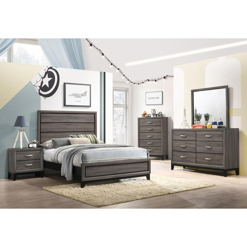  Coaster Furniture Watson 212421KW Wood California King Panel Bed - Grey Oak IMAGE 7