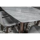 LH Imports Aura Dining Table with Marble Top and Pedestal Base ARA012S IMAGE 9
