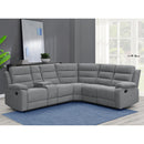  Coaster Furniture David 609620 Upholstered Reclining Sectional Sofa - Smoke IMAGE 10