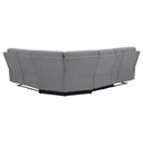  Coaster Furniture David 609620 Upholstered Reclining Sectional Sofa - Smoke IMAGE 3