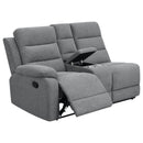  Coaster Furniture David 609620 Upholstered Reclining Sectional Sofa - Smoke IMAGE 5