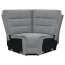  Coaster Furniture David 609620 Upholstered Reclining Sectional Sofa - Smoke IMAGE 6