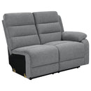  Coaster Furniture David 609620 Upholstered Reclining Sectional Sofa - Smoke IMAGE 7
