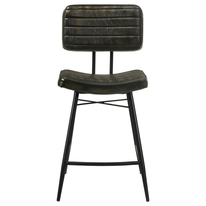  Coaster Furniture Partridge 110659 Leather Counter Chair - Antique Espresso IMAGE 2