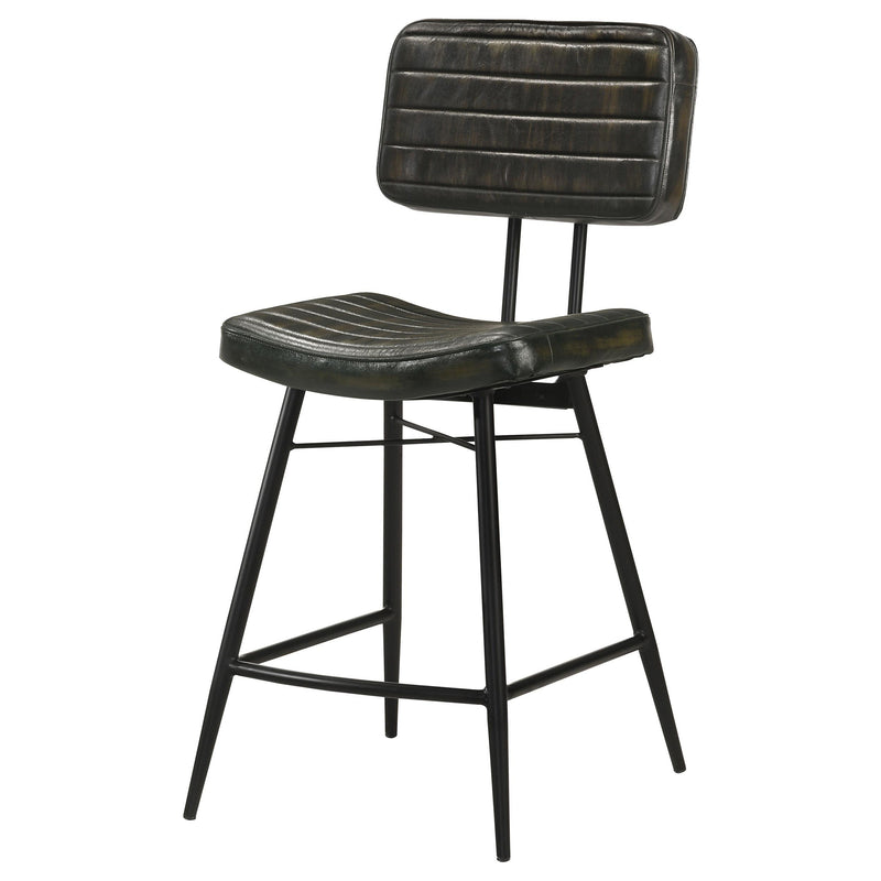  Coaster Furniture Partridge 110659 Leather Counter Chair - Antique Espresso IMAGE 3