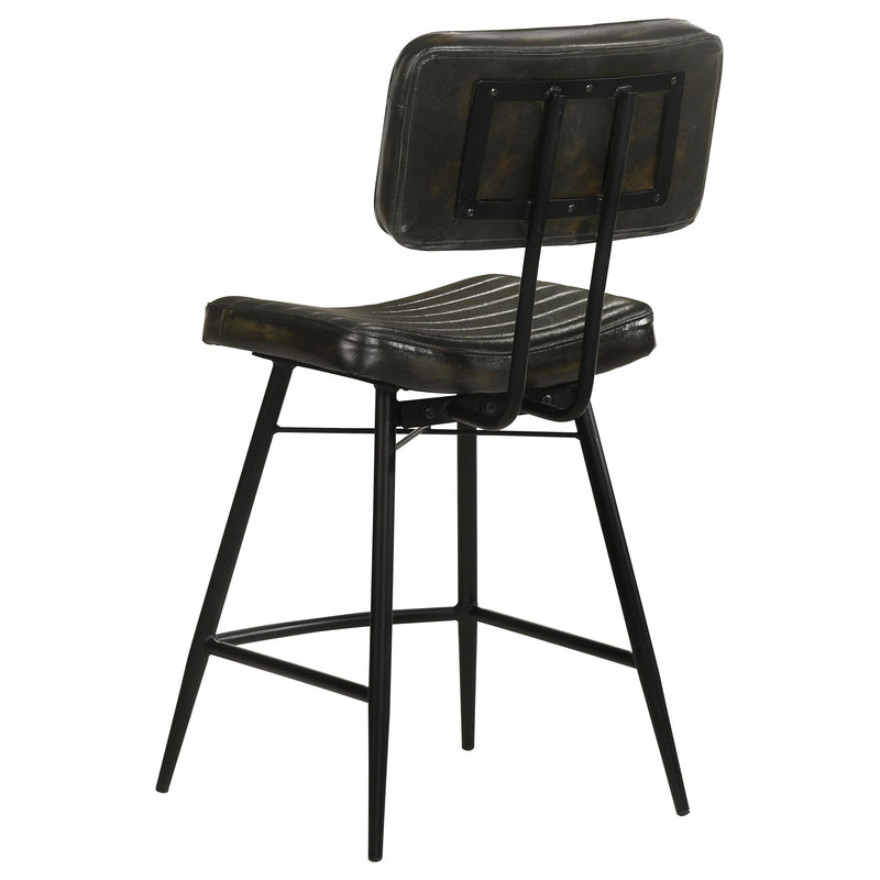  Coaster Furniture Partridge 110659 Leather Counter Chair - Antique Espresso IMAGE 5