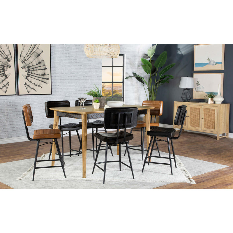  Coaster Furniture Partridge 110659 Leather Counter Chair - Antique Espresso IMAGE 9