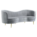  Coaster Furniture Sophia 506864 Upholstered Channel Tufted Sofa - Grey IMAGE 1