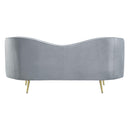  Coaster Furniture Sophia 506865 Upholstered Channel Tufted Loveseat - Grey IMAGE 4