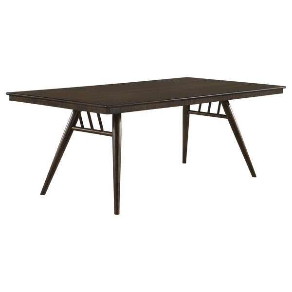 Coaster Furniture Wes 115271 Rectangular 80-inch Wood Dining Table - Dark Walnut IMAGE 1