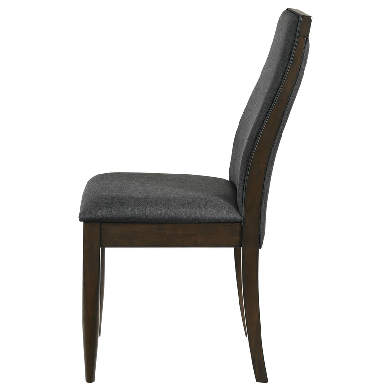  Coaster Furniture Wes 115272 Upholstered Dining Side Chair - Dark Walnut IMAGE 4