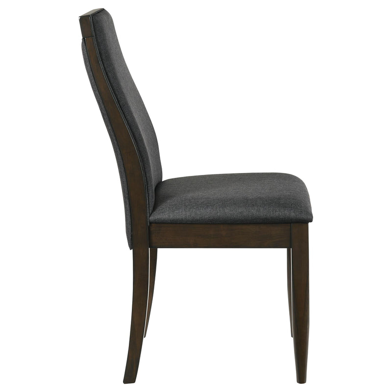  Coaster Furniture Wes 115272 Upholstered Dining Side Chair - Dark Walnut IMAGE 7