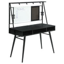  Coaster Furniture Jessie 801404 47-inch Writing Desk with Whiteboard and USB - Black IMAGE 1