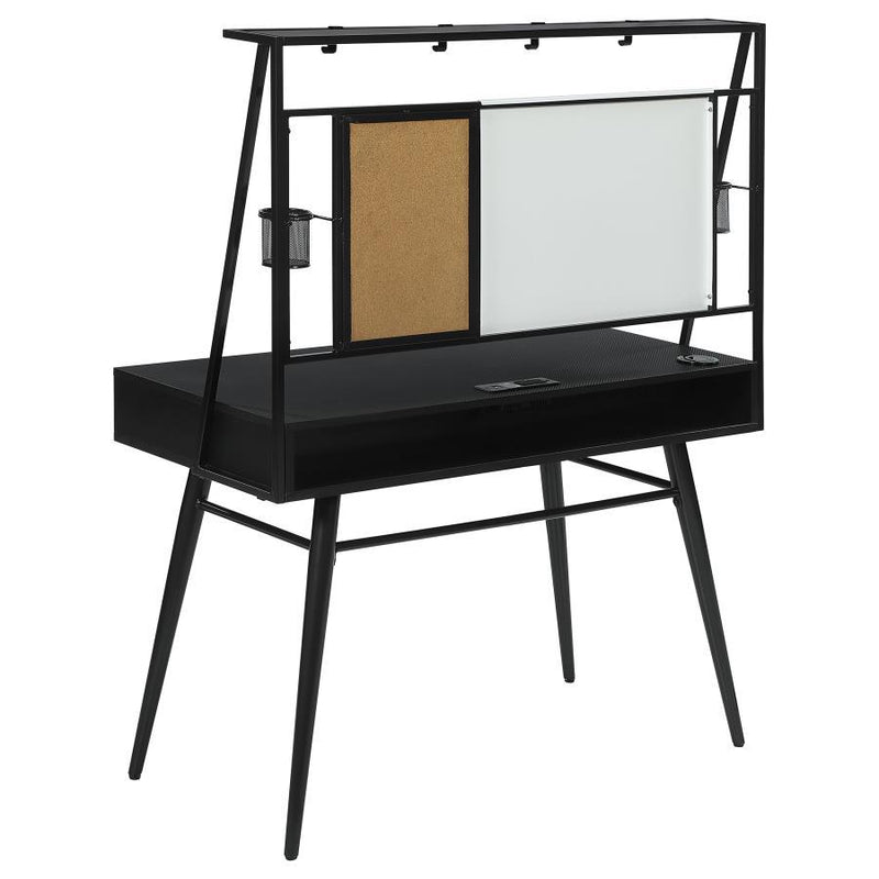  Coaster Furniture Jessie 801404 47-inch Writing Desk with Whiteboard and USB - Black IMAGE 3