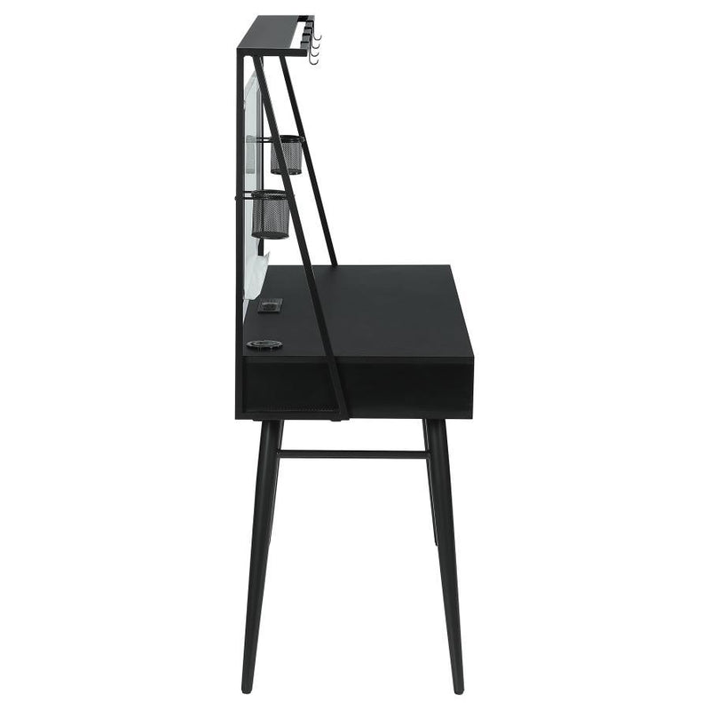  Coaster Furniture Jessie 801404 47-inch Writing Desk with Whiteboard and USB - Black IMAGE 4