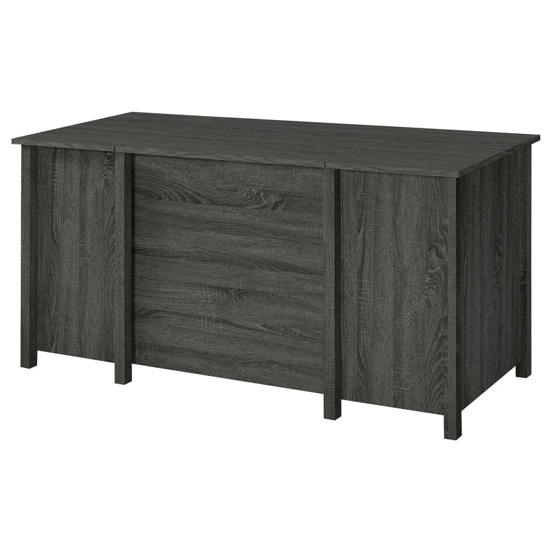  Coaster Furniture Dylan 801576 60-inch 4-Drawer Lift Top Office Desk - Weathered Grey IMAGE 7