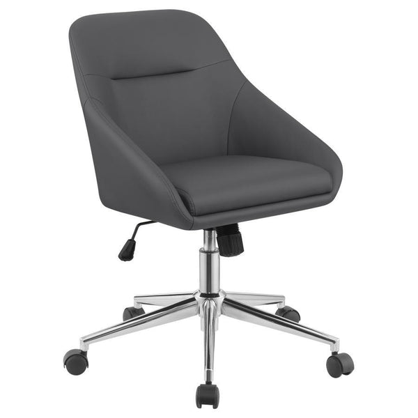  Coaster Furniture Jackman 801422 Upholstered Adjustable Home Office Desk Chair - Grey IMAGE 1