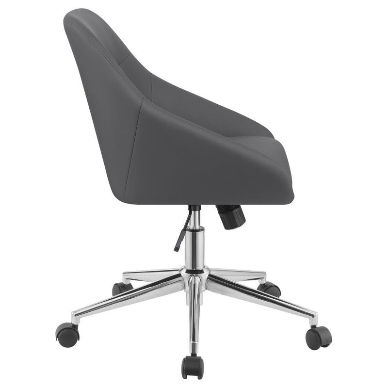  Coaster Furniture Jackman 801422 Upholstered Adjustable Home Office Desk Chair - Grey IMAGE 4