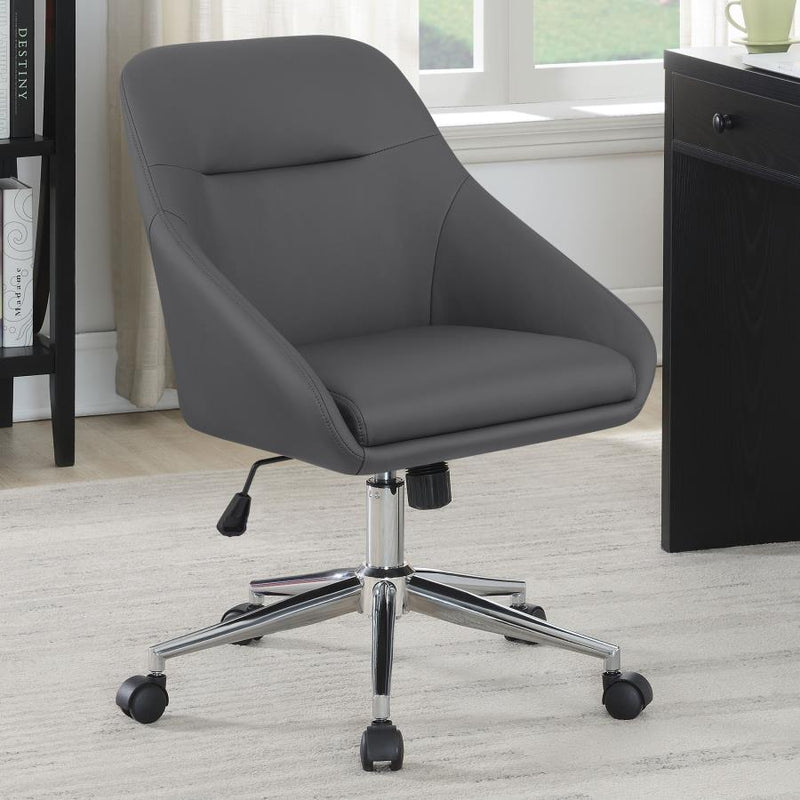  Coaster Furniture Jackman 801422 Upholstered Adjustable Home Office Desk Chair - Grey IMAGE 5