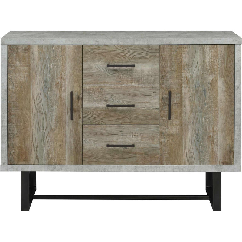  Coaster Furniture Abelardo 953565 3-Drawer Engineered Wood Cabinet - Weathered Oak IMAGE 3