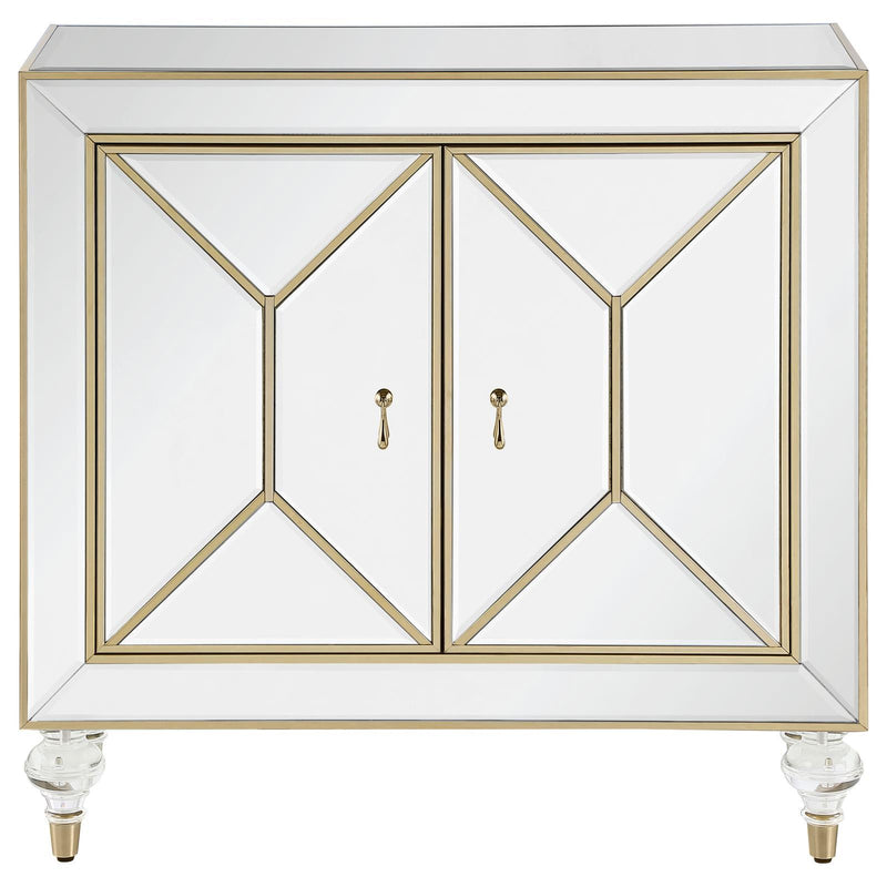  Coaster Furniture Lupin 951854 2-door Mirrored Storage Accent Cabinet - Champagne IMAGE 2