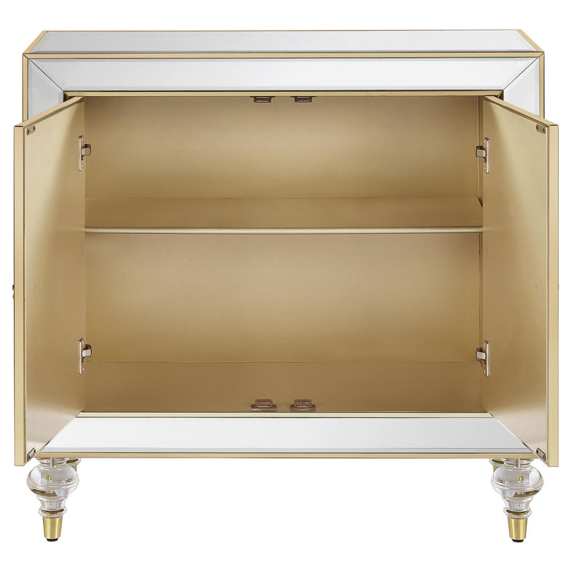  Coaster Furniture Lupin 951854 2-door Mirrored Storage Accent Cabinet - Champagne IMAGE 3