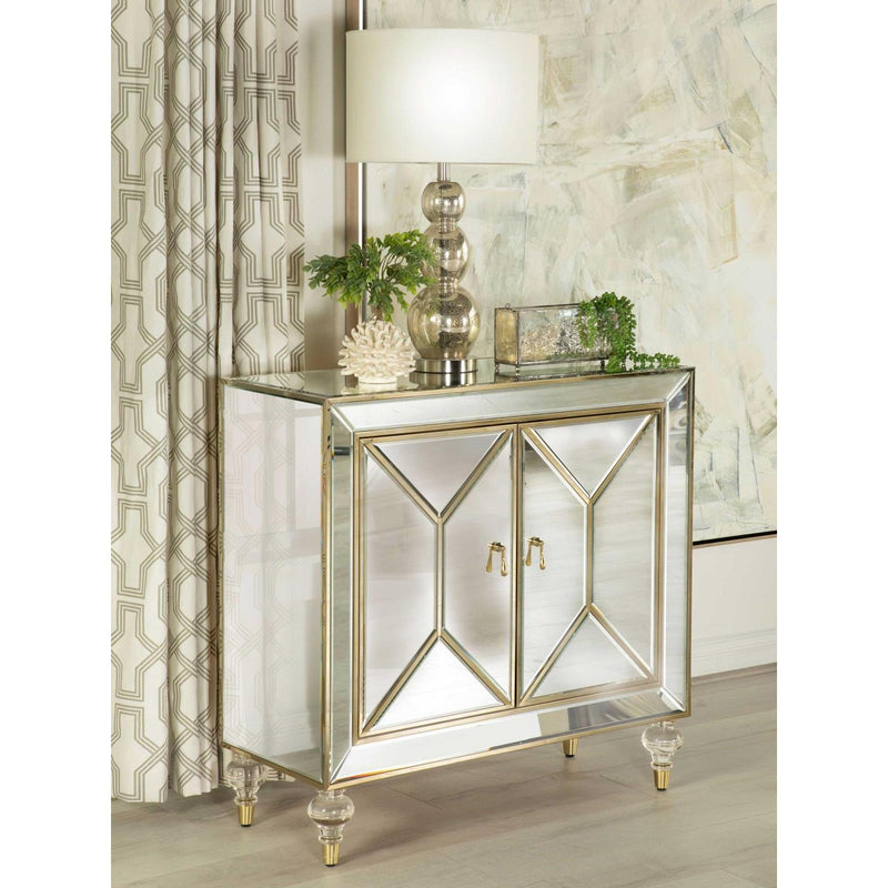  Coaster Furniture Lupin 951854 2-door Mirrored Storage Accent Cabinet - Champagne IMAGE 6