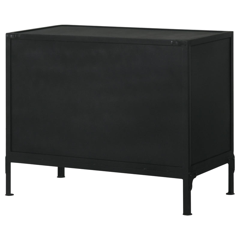  Coaster Furniture Sadler 951761 2-Drawer Metal Accent Storage Cabinet - Matte Black IMAGE 10