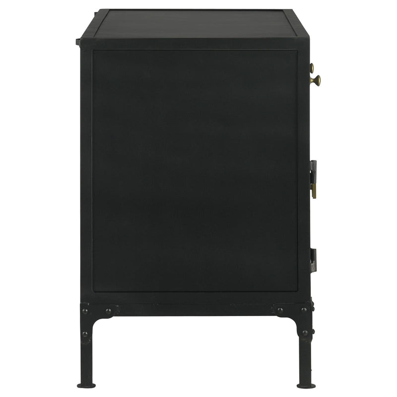  Coaster Furniture Sadler 951761 2-Drawer Metal Accent Storage Cabinet - Matte Black IMAGE 11