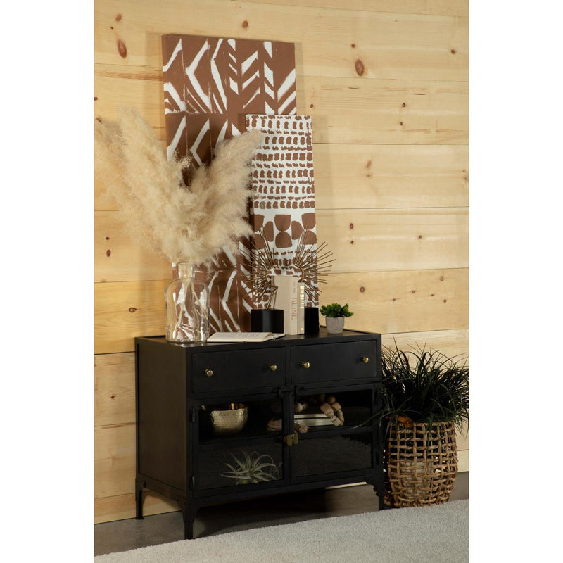  Coaster Furniture Sadler 951761 2-Drawer Metal Accent Storage Cabinet - Matte Black IMAGE 2