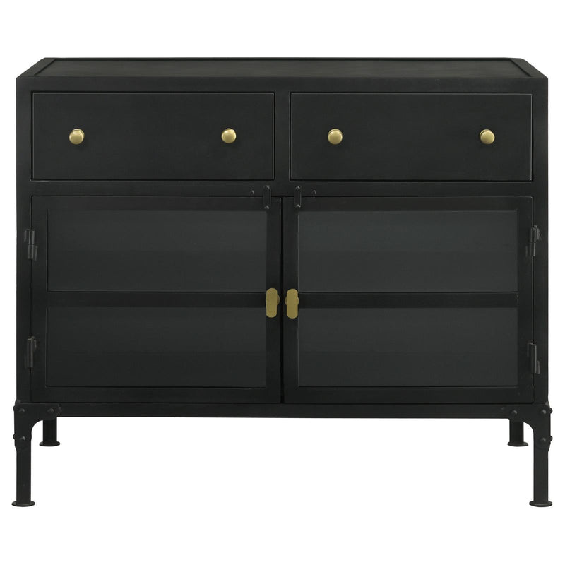  Coaster Furniture Sadler 951761 2-Drawer Metal Accent Storage Cabinet - Matte Black IMAGE 5