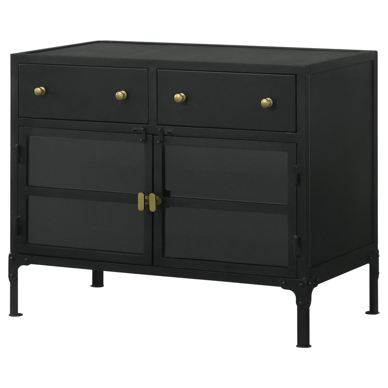  Coaster Furniture Sadler 951761 2-Drawer Metal Accent Storage Cabinet - Matte Black IMAGE 7